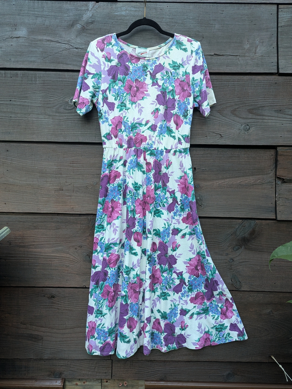 80s / 90s Floral Cottagecore Midi Dress